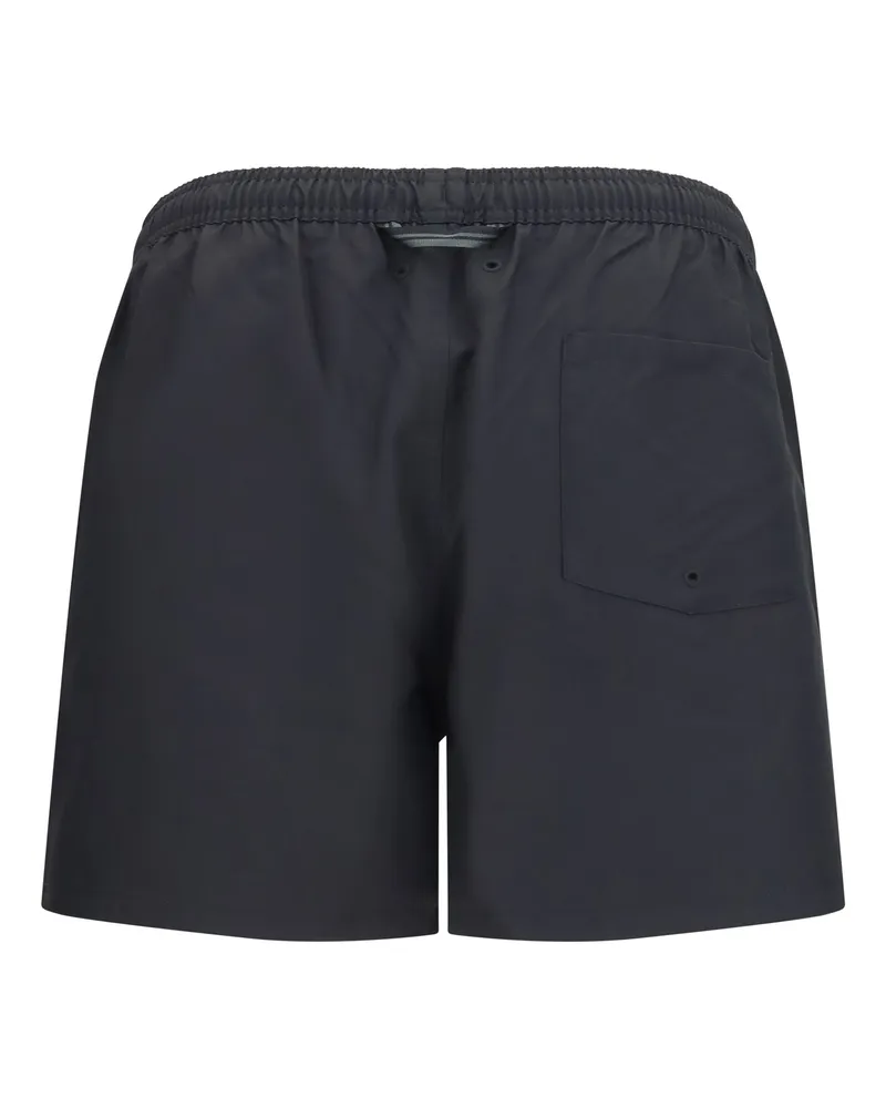 Fred Perry Men Swim Shorts Black Recycled Polyester Swimwear Sea Clothing Black