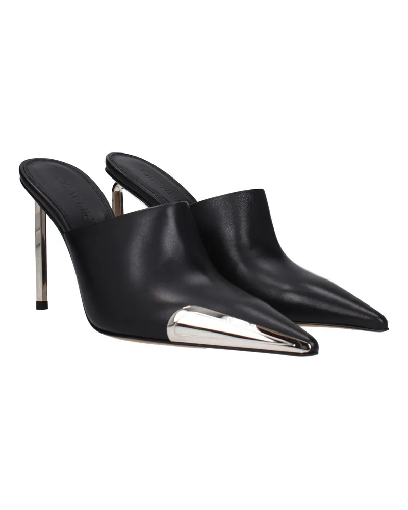 OFF-WHITE Women's Pointed-Toe Leather Pump Black Black
