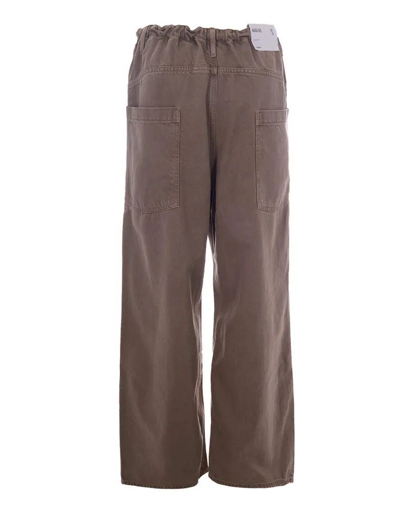 AGOLDE Women's Jeans Shaw Denim Brown Lyocell Cotton Brown