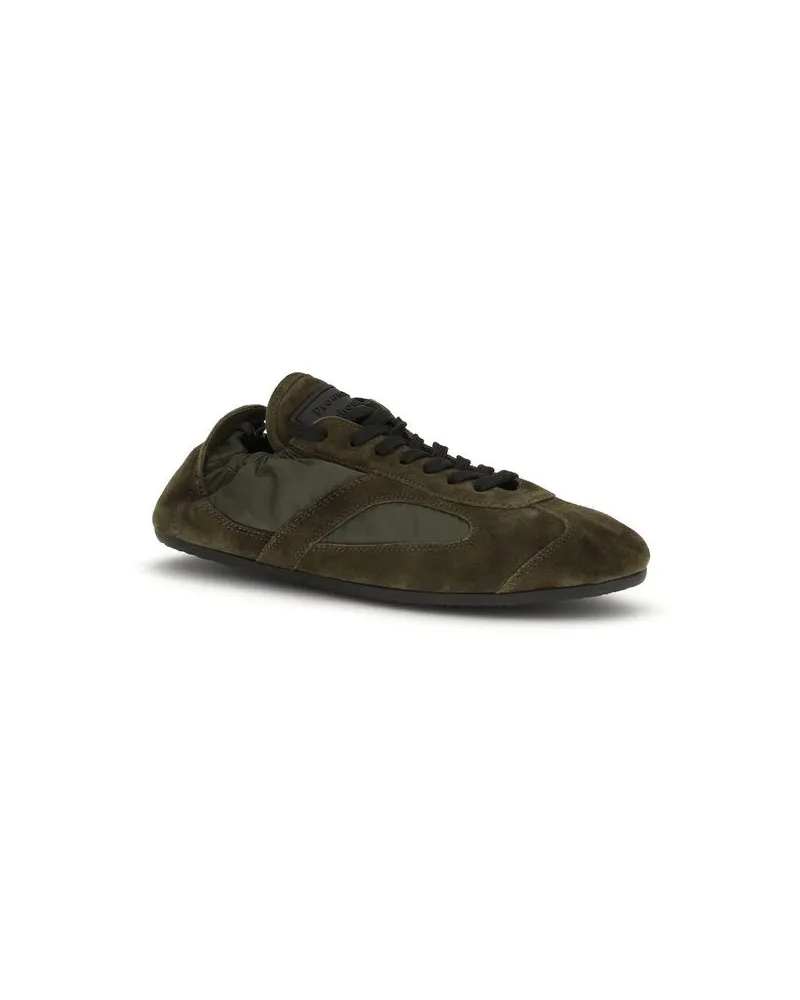 Proenza Schouler Women's Bicolor Calf Leather Bos Taurus Low Top Sneakers Brown