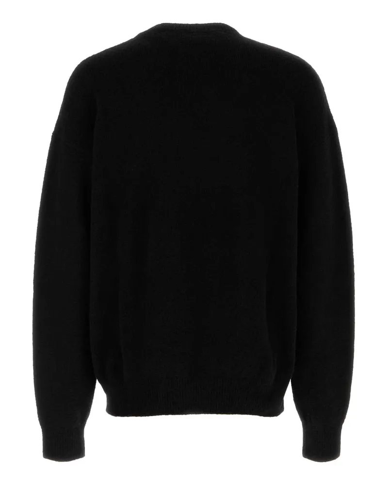 Palm Angels Men's Black Stretch Wool Blend Sweater 1003 Maglieria Black