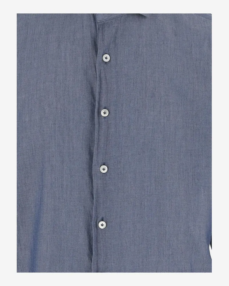 Alessandro Gherardi Men's Cotton Denim Shirt Blue Blue