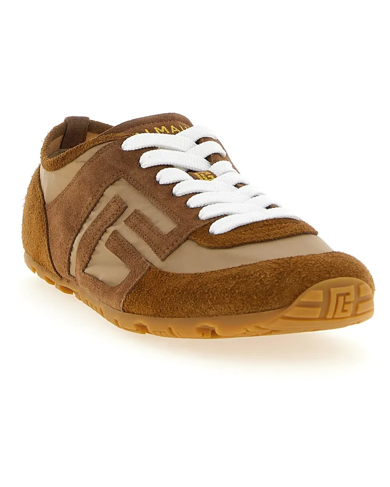 Balmain Racer Sneakers — Brown Brown