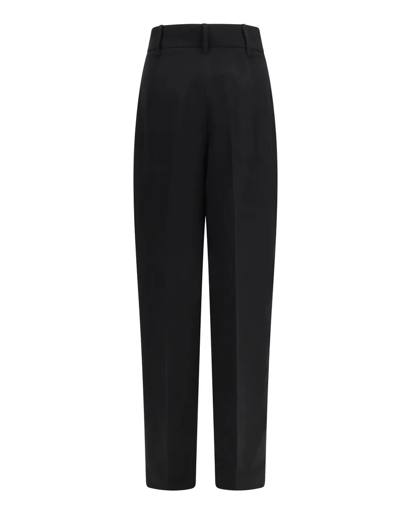 Max Mara Linen Batavia Trousers — Black Black