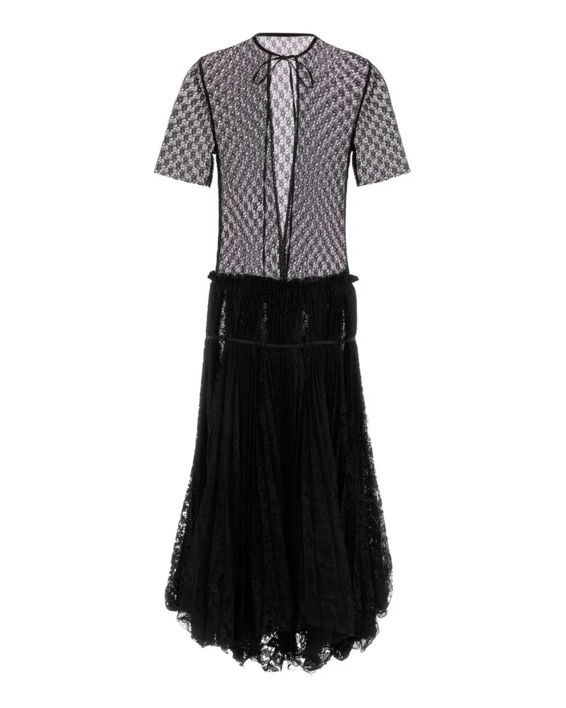 J.W.Anderson Women's Black Lace Long Dress Main: Polyester Abiti Black