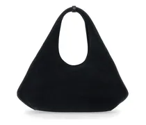 Suede Shoulder Bag — Black