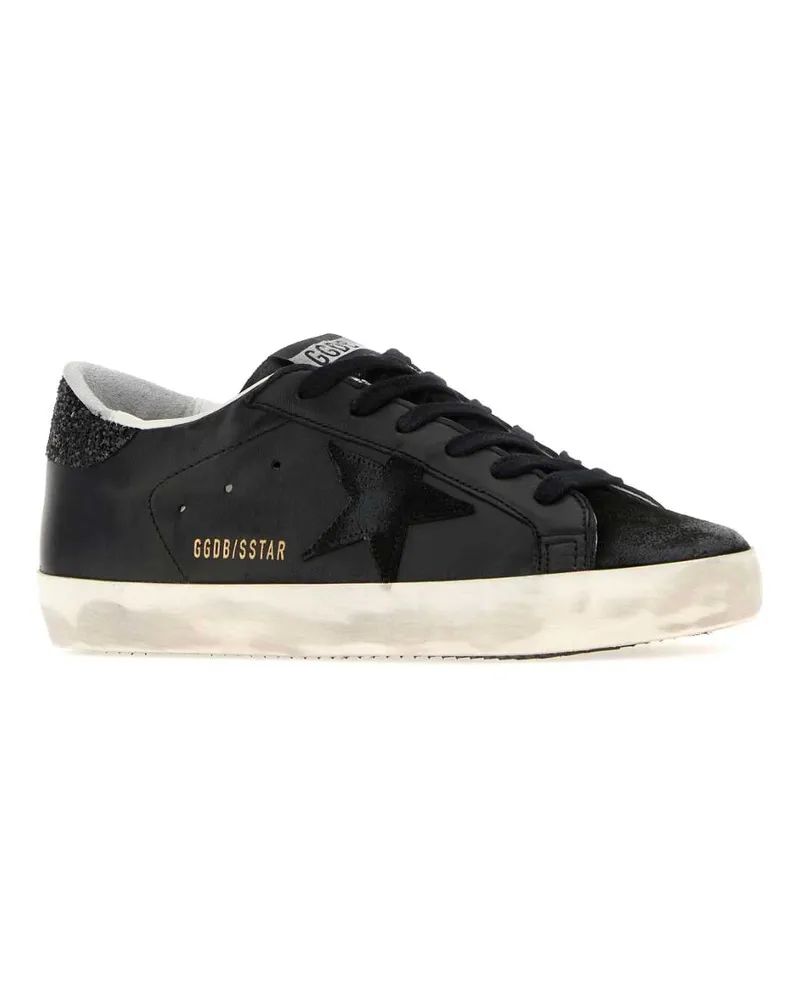 Golden Goose Women's Black Leather Superstar Sneakers Black