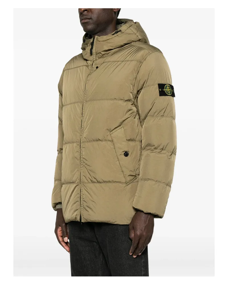 Stone Island Quilted Nylon Down Jacket — Beige Beige