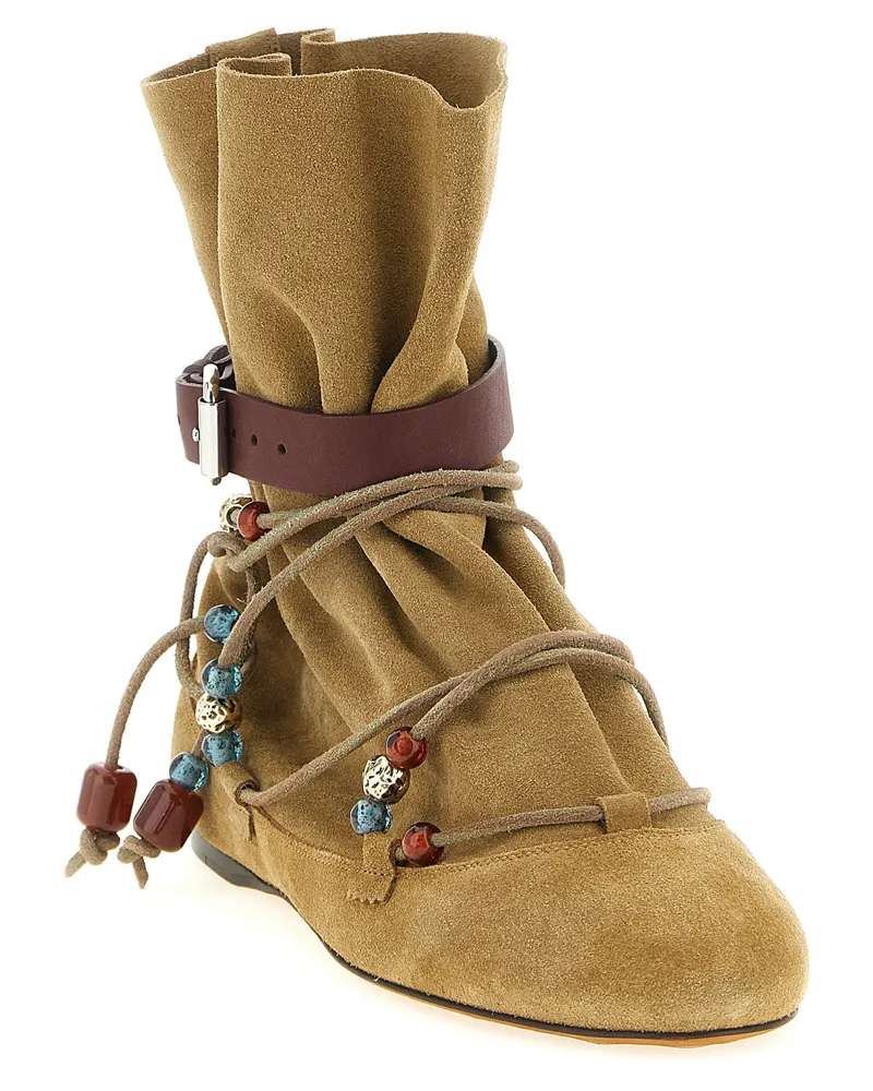 Isabel Marant Letiz Ankle Boot — Tan Tan