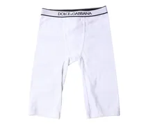 Women White Logo Cotton Cropped Tights Underwear Elastane Clothing