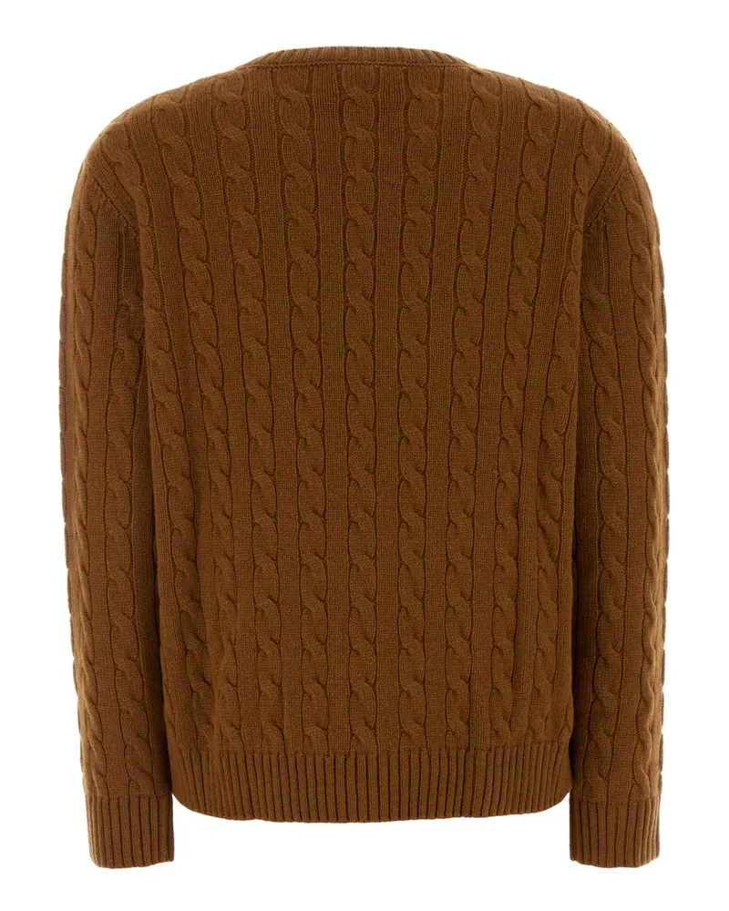 Valentino Garavani Women's Caramel Cashmere Sweater Brightcuir Exterior: Maglie Caramel