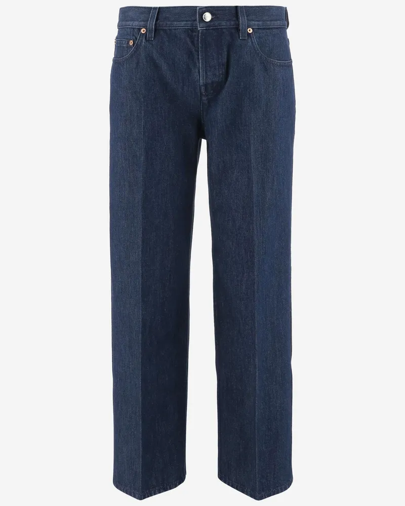 Gucci Women's Jeans Dark Denim Cotton Navy