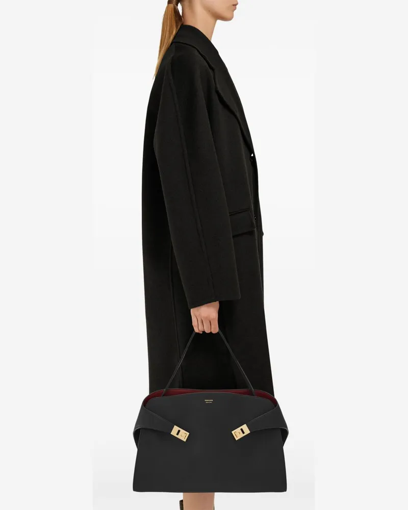 Ferragamo Hug Shoulder Bag — Black Black