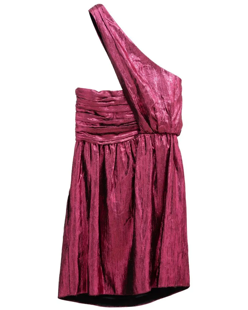 Saint Laurent Women Fuchsia Viscose Short Dress Pink