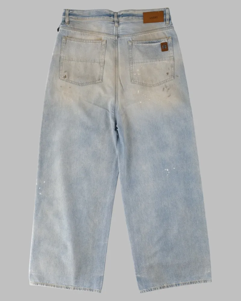 Amiri Distressed Baggy Jeans — Blue Blue