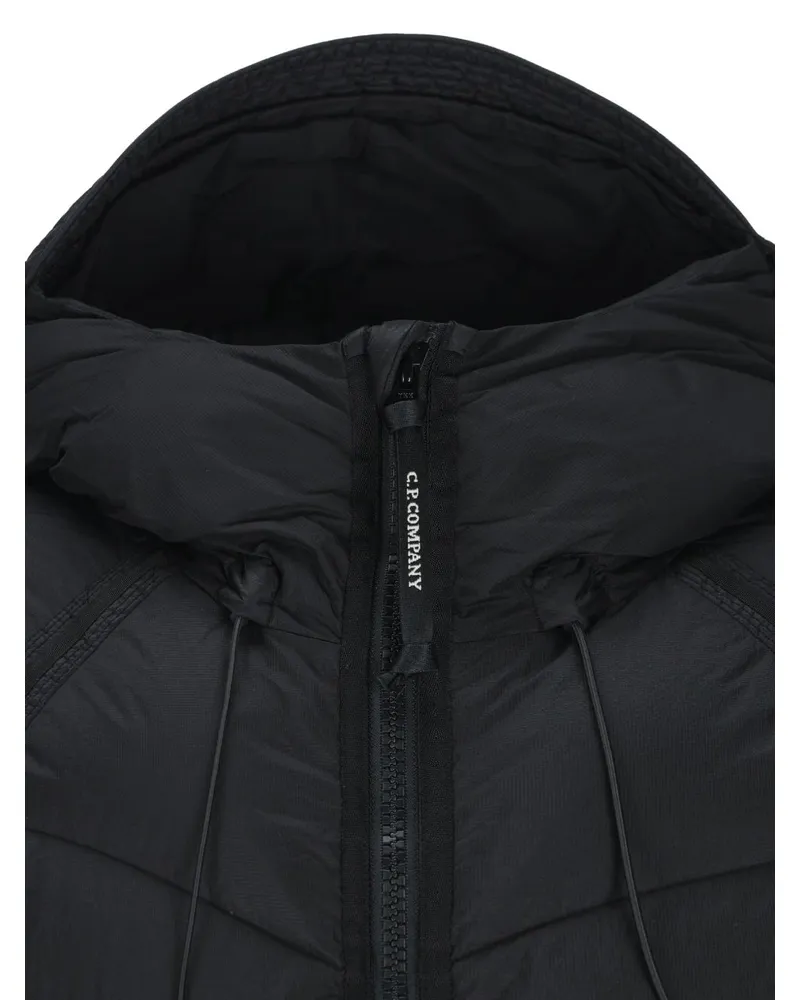 C.P. Company Quilted Nylon Down Jacket — Black Black