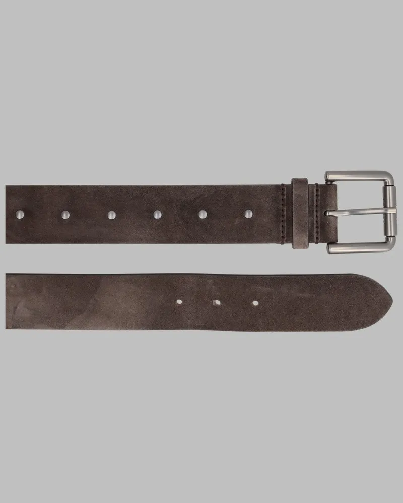 Max Mara Studded Calf Leather Belt — Brown Brown