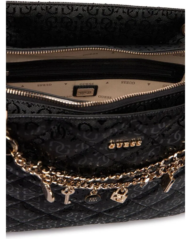 Guess Women's Tote Bag Black Polyurethane - Tote-Bags Black