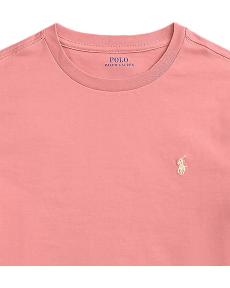 Ralph Lauren Logo-Embroidered Cotton T-Shirt — Red Red