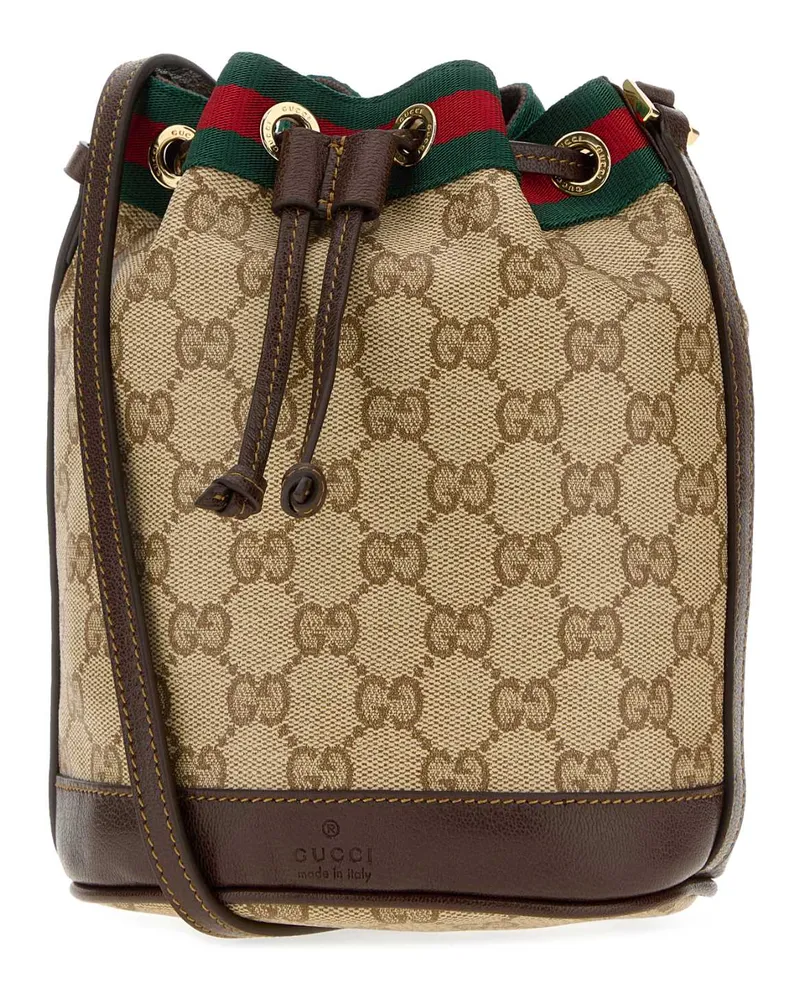 Gucci Women's Gg Fabric Mini Bucket Bag Vinsanbrdkbrvrv Borse A Secchiello Beige