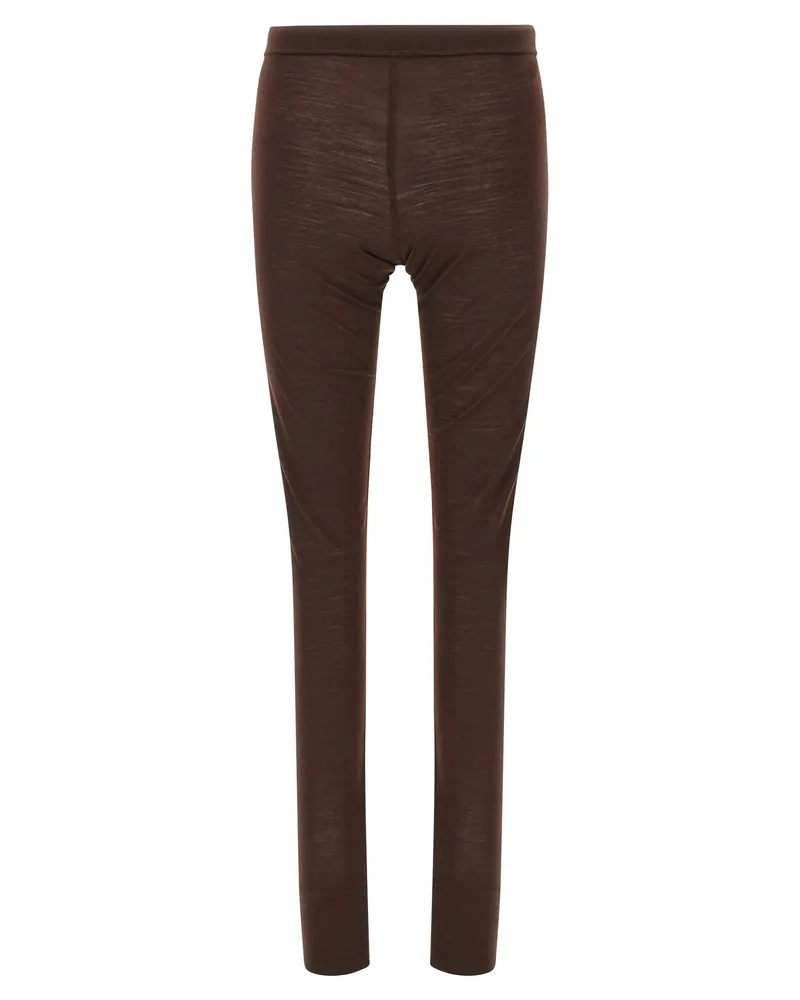 Jil Sander Women Bordeaux Polyester Leggings Clothing Brown