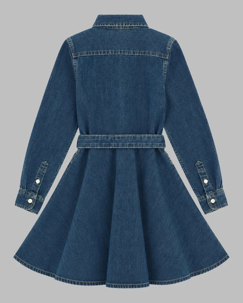 Ralph Lauren Cotton Denim Dress — Blue Blue