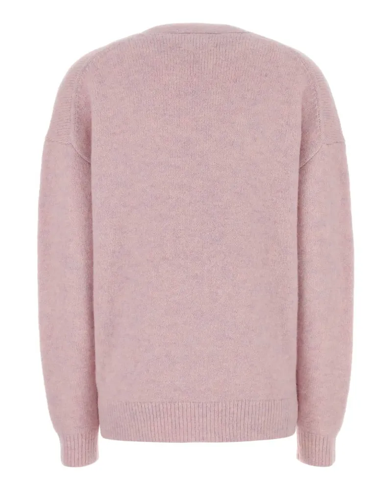 Étoile Isabel Marant Women's Melange Pink Alpaca Blend Eborah Cardigan Mauve Maglieria Pink