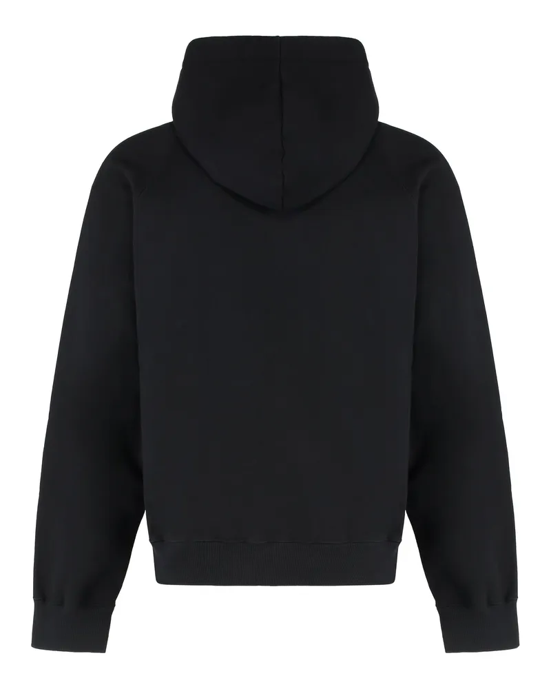 McQ Men's Cotton Hoodie Black Jumpers Sweater Black