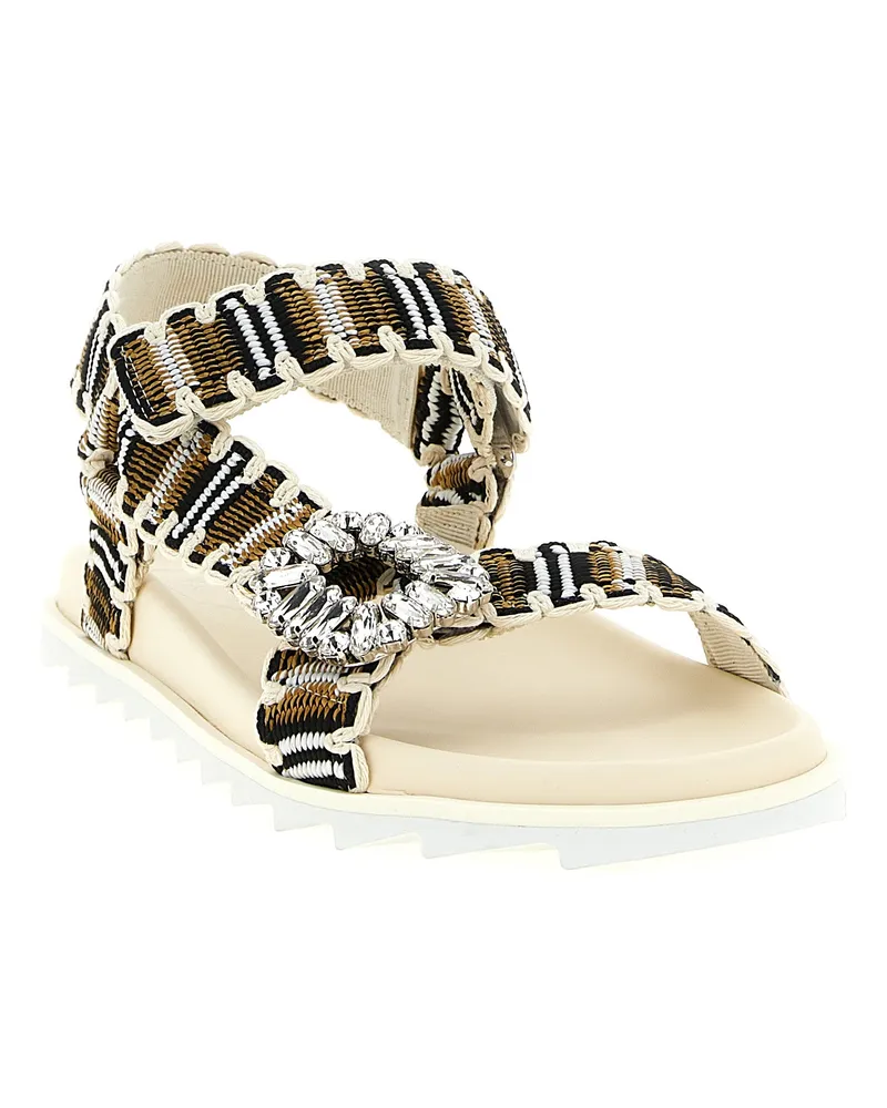 Roger Vivier Women's Multicolor Polyester Flat Sandals Multicolor