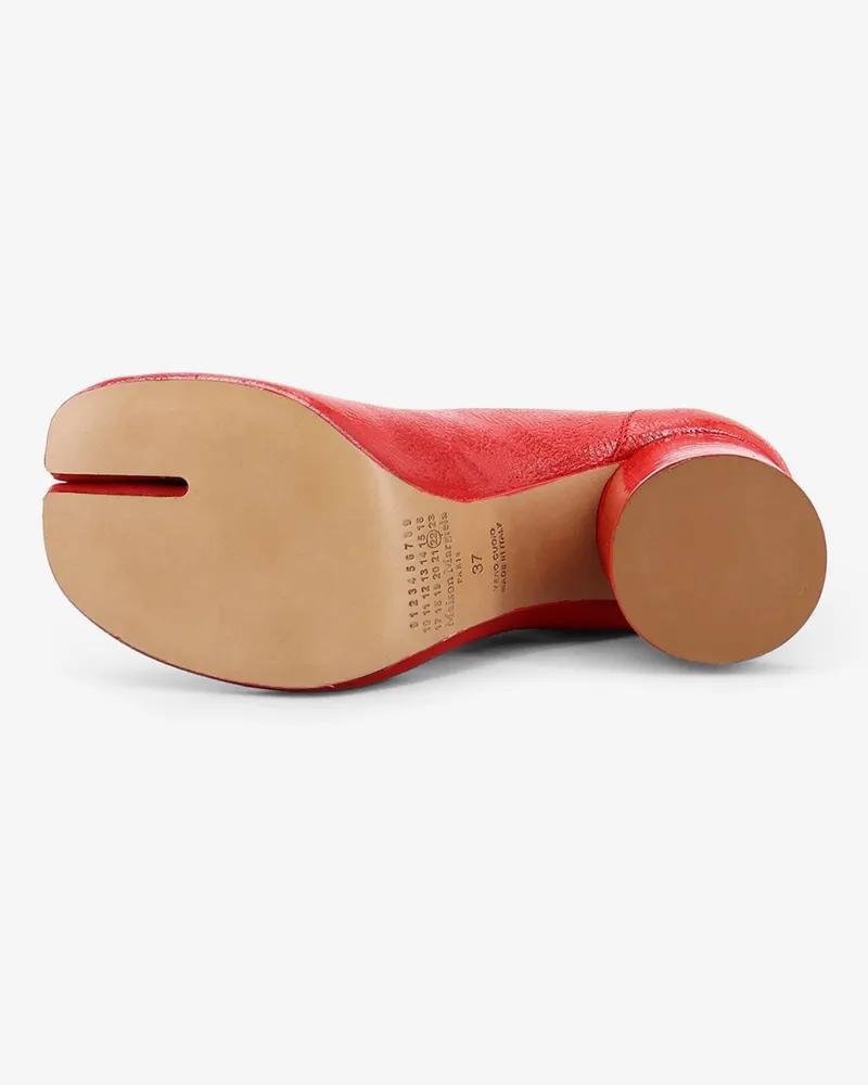 Maison Margiela Women's Boots Tabi Red Leather Red