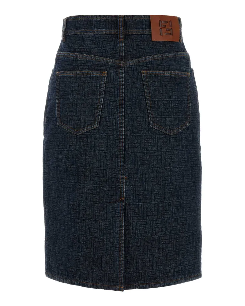 Fendi Women's Denim Skirt Blueberry-26 Gonne Navy