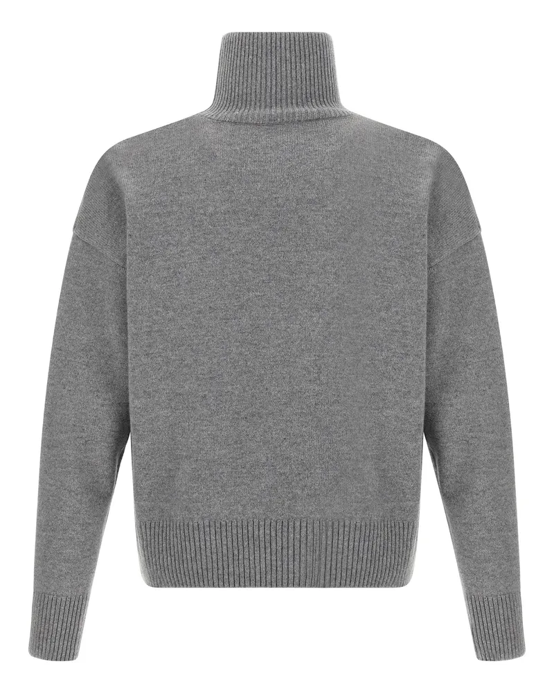 AMI Paris Men's Gray Wool Cardigan Clothing Gray
