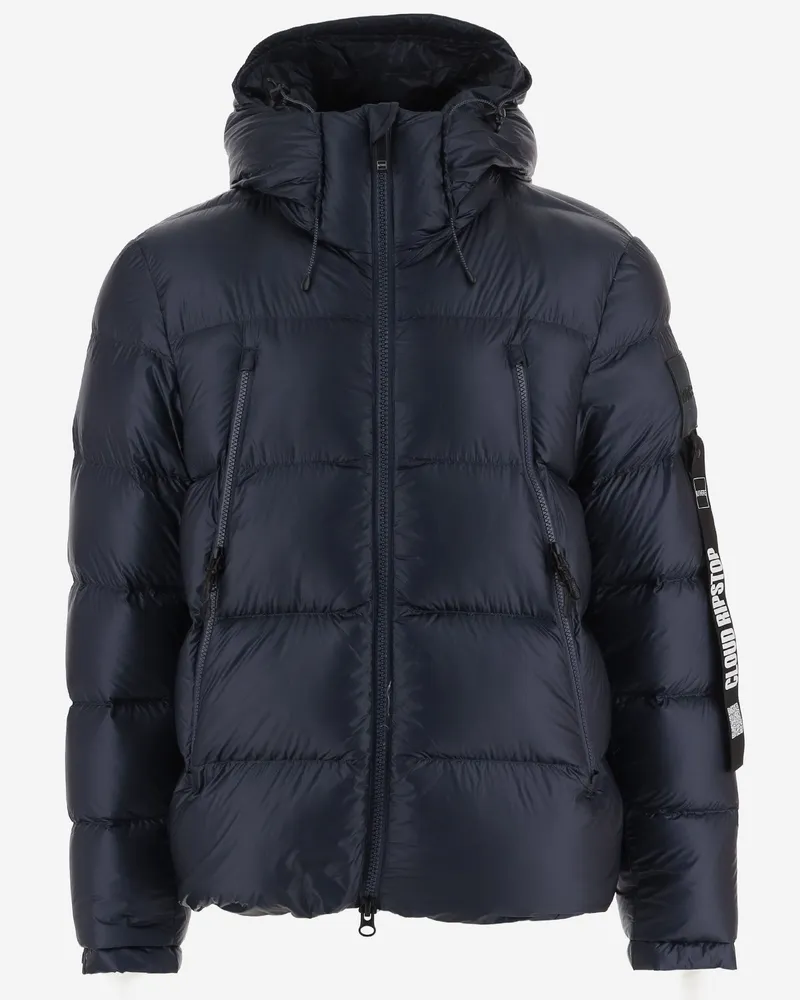 OUTHERE Men's Quilted Down Jacket Navy Polyamide Padded Navy