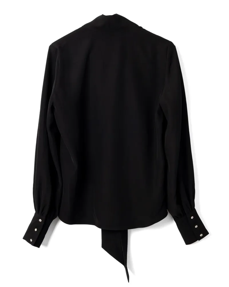 Viktor & Rolf Tie-Front Blouse — Black Black