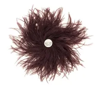 Ostrich Feather Hair Pin — Aubergine
