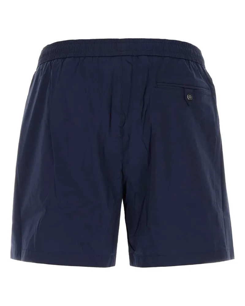 Giorgio Armani Men's Navy Blue Stretch Nylon Swimming Shorts Costumi Da Bagno Swimwear Navy