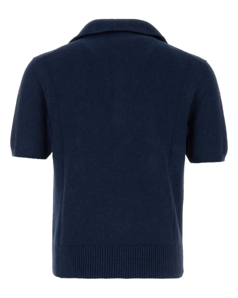 Dolce & Gabbana Bluscuro Exterior: Cotton Nylon Polo T-shirts And Polos Navy