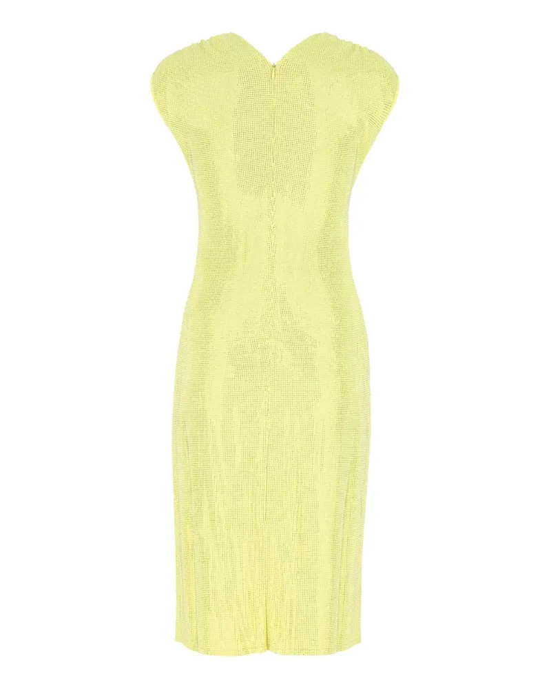 Bottega Veneta Women Embellished Stretch Viscose Blend Dress 7400 Abiti Yellow