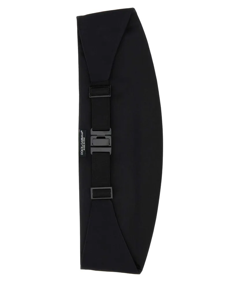 Dolce & Gabbana Women's Black Satin Smoking Band Nero Exteiror: Silk Lining: Extra-Accessori Accessory Black