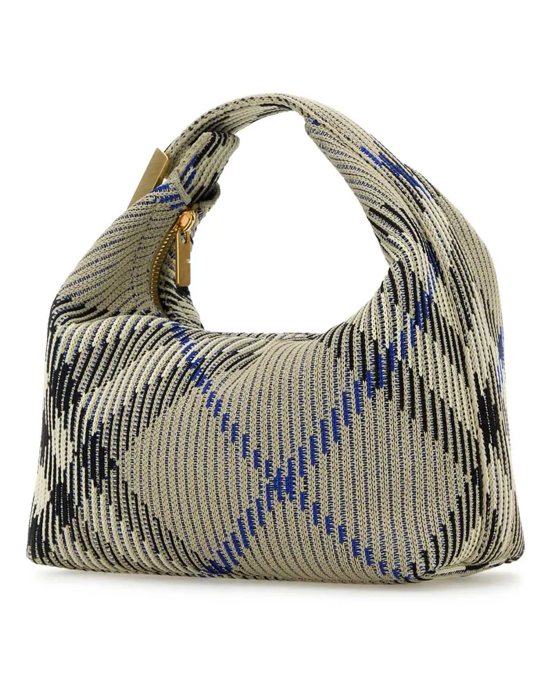 Burberry Women's Embroidered Nylon Mini Peg Handbag Lichen Borse A Mano Beige