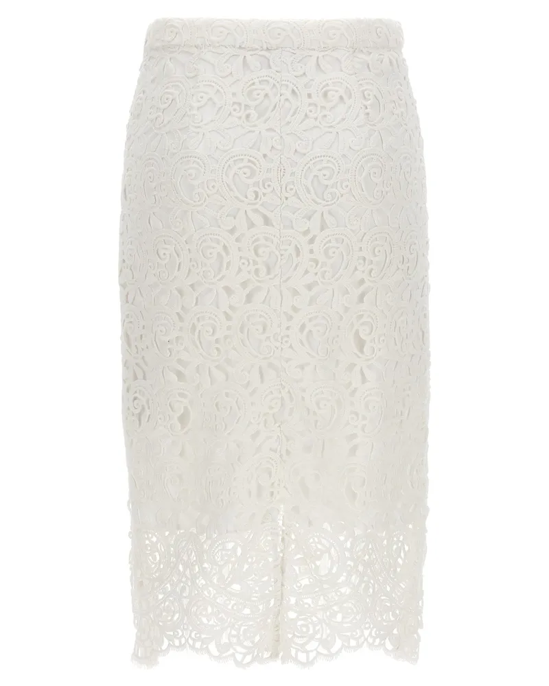 Burberry Lace Skirt — White White