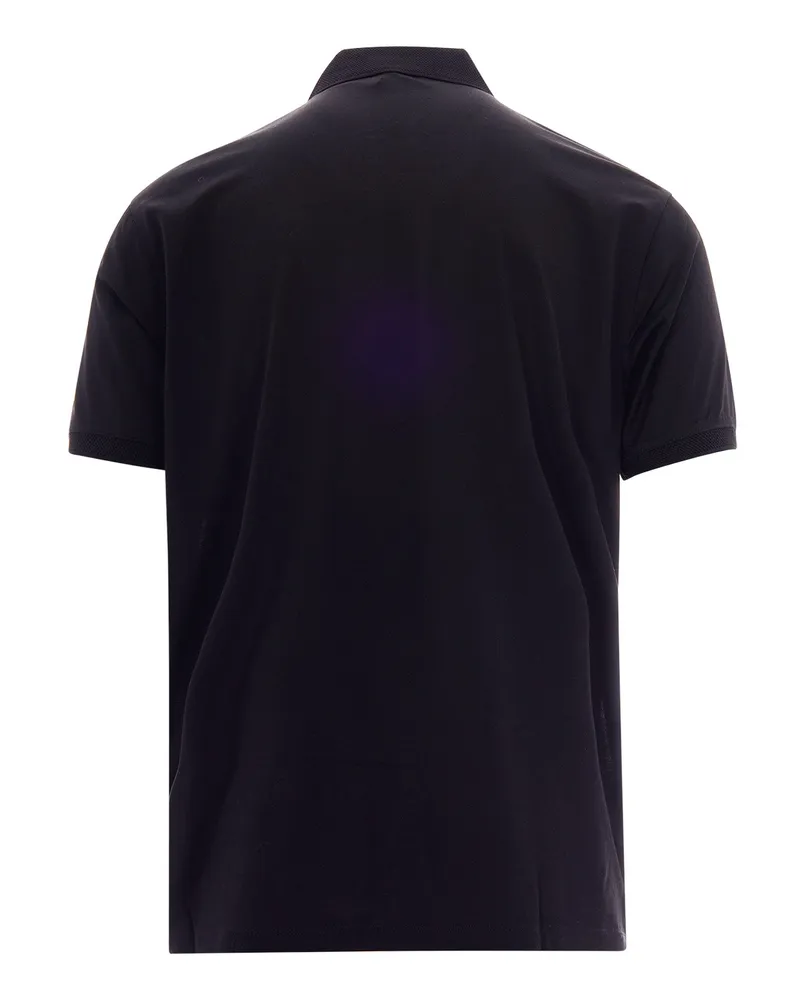 Emporio Armani Men's Polo Shirt Micro Acquila Black Beauty Fabric: Lyocell T-shirts And Polos Black