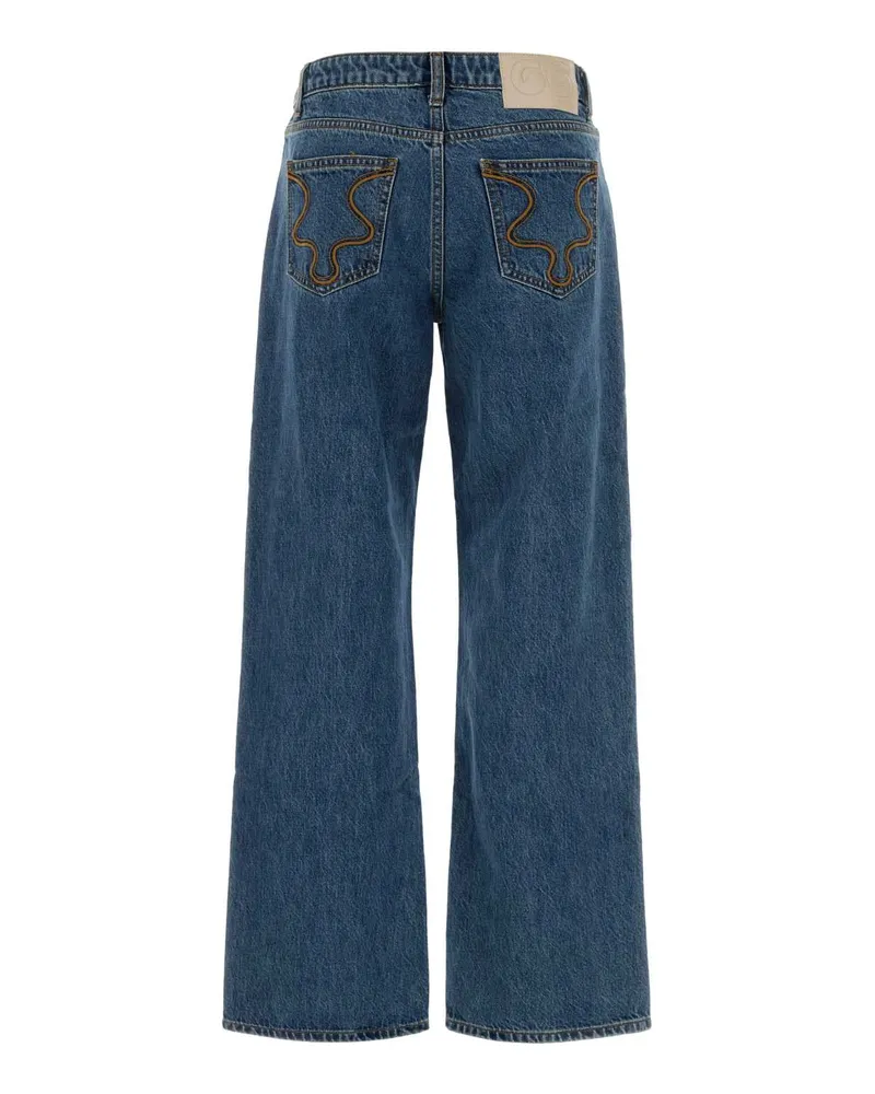 Cult Gaia Women's Denim Rosella Jeans Stonewash Exterior: Cotton Blue