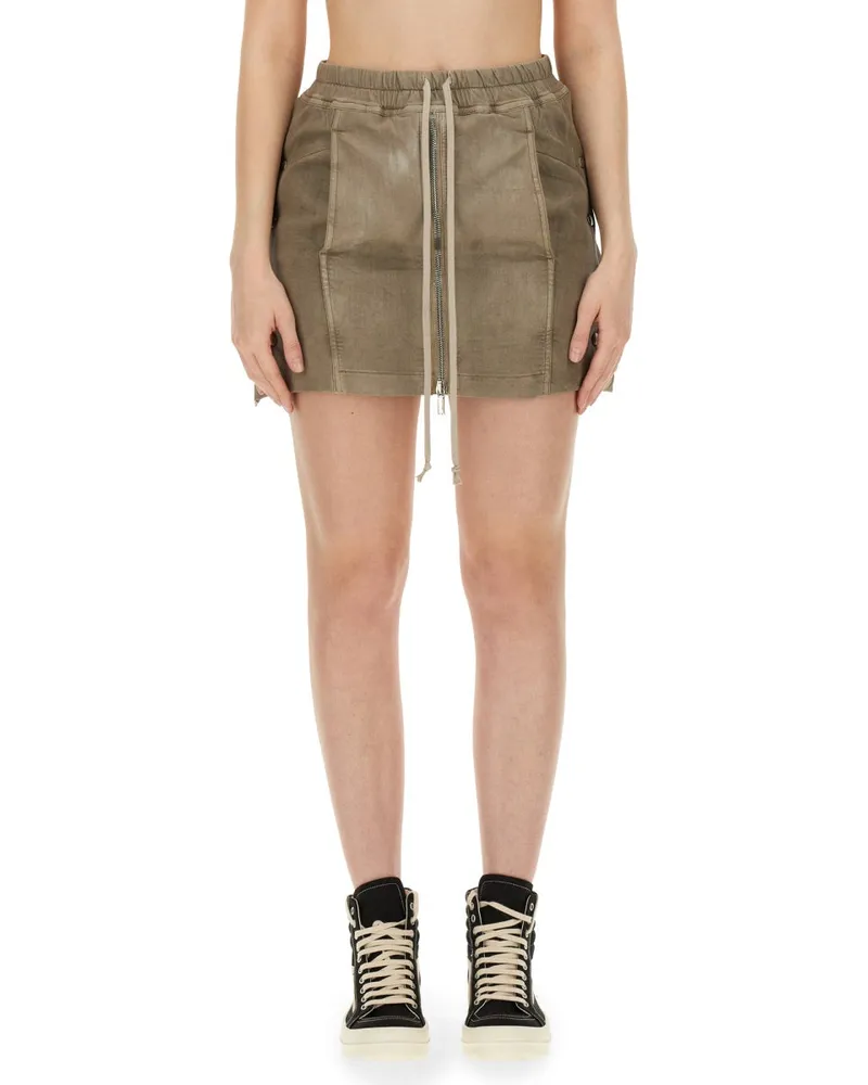 DRKSHDW by Rick Owens Mini Lido Skirt — Denim Denim
