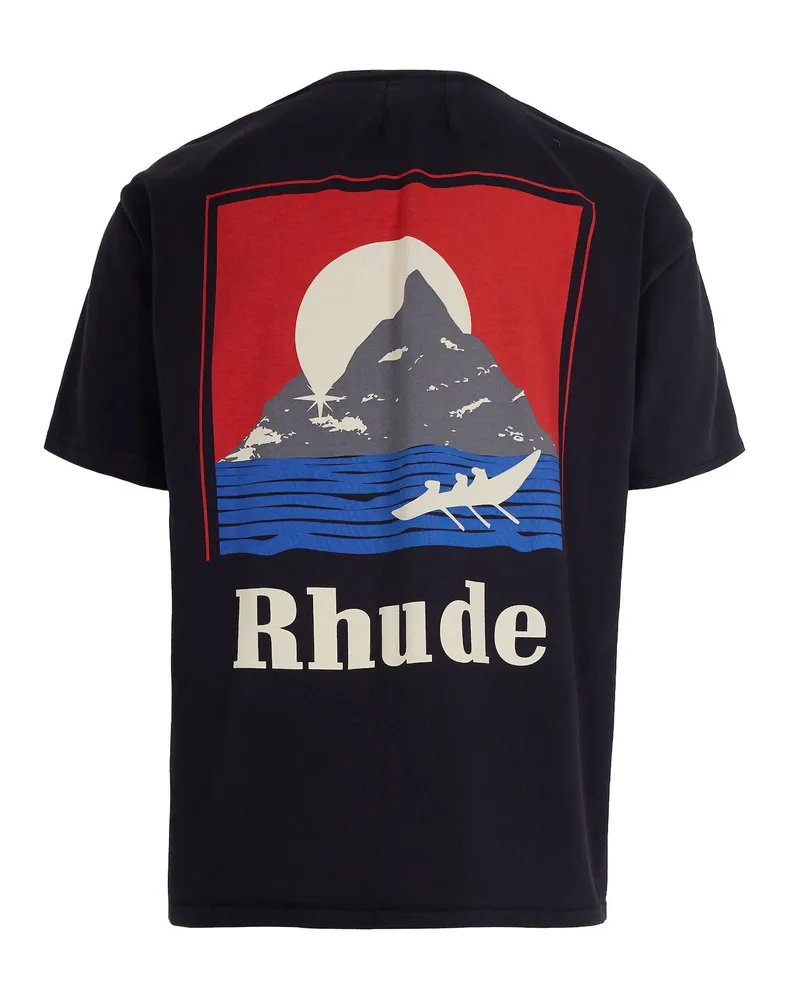RHUDE Moonlight Regatta T-Shirt — Black Black
