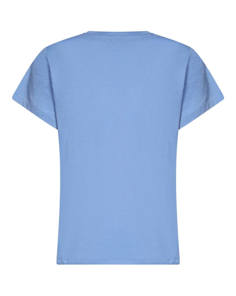 Ralph Lauren Women's Crewneck T-Shirt Classic-Fit Light Blue Cotton T-Shirts & Jerseys Blue