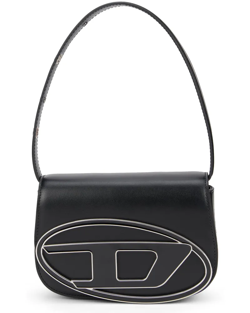 Diesel Women's Shoulder Bag 1dr Black Leather Calfskin Handbags Hand Black