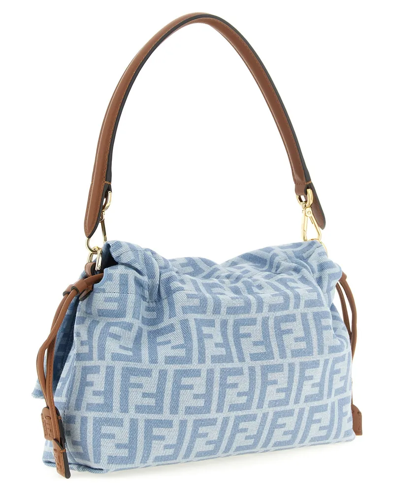 Fendi Mamma Baguette Shoulder Bag — Blue Blue