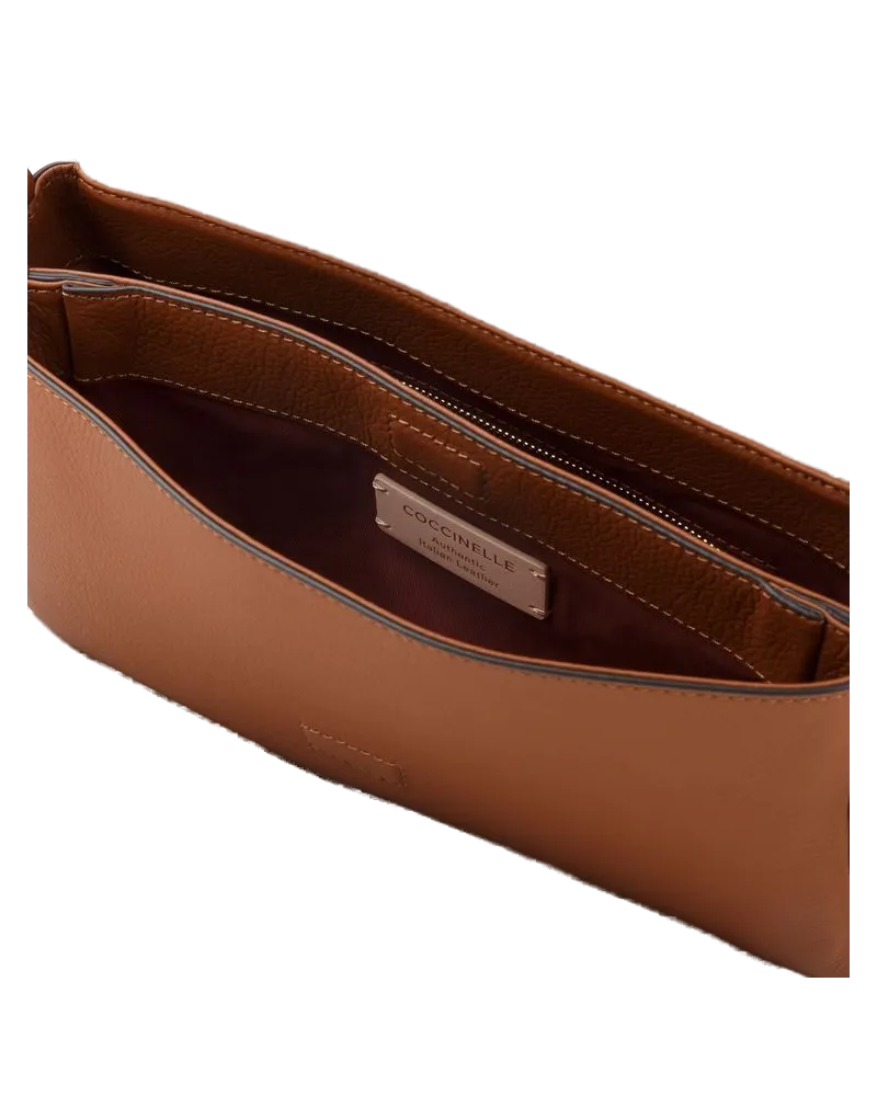 Coccinelle Women's Shoulder Bag Black-Cognac Cowhide - Shoulder-Bags Black/cognac Cognac