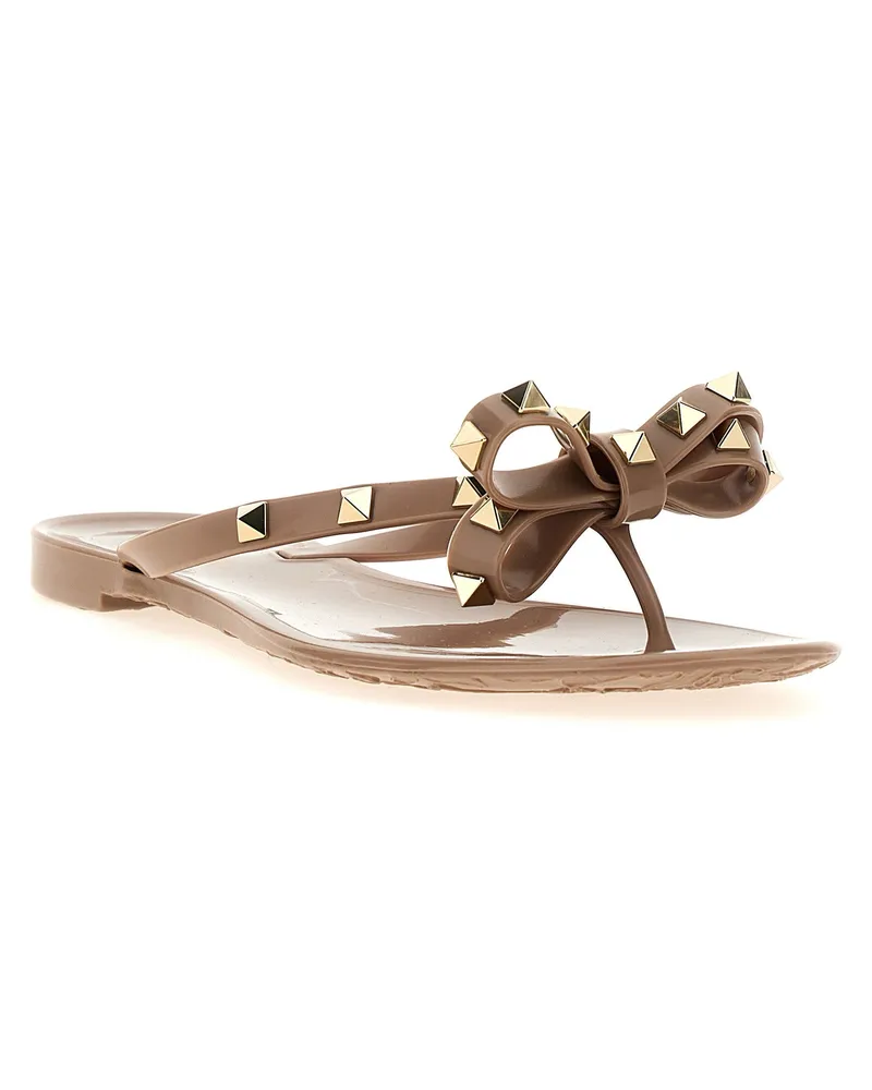 Valentino Garavani Rockstud Sandals — Taupe Taupe